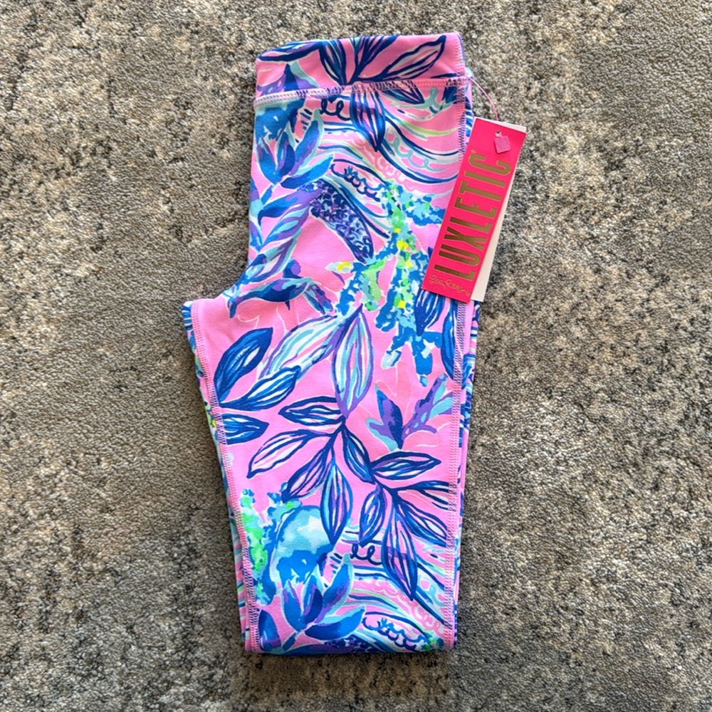 Girls Lilly Pulitzer luxletic leggings Large NWT